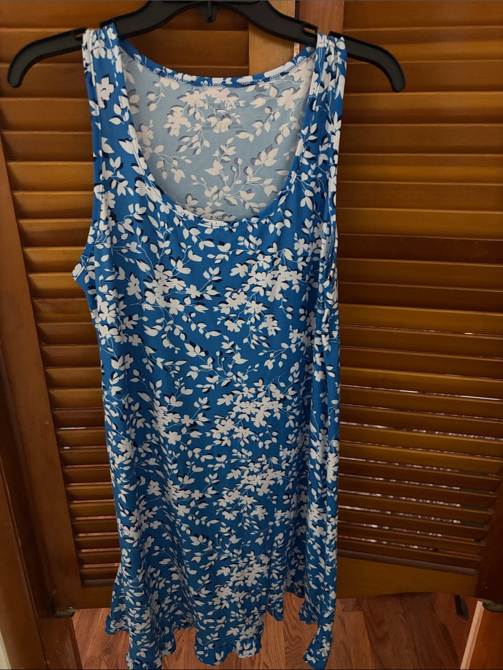 Draper James Blue and White Floral Sleeveless Dress